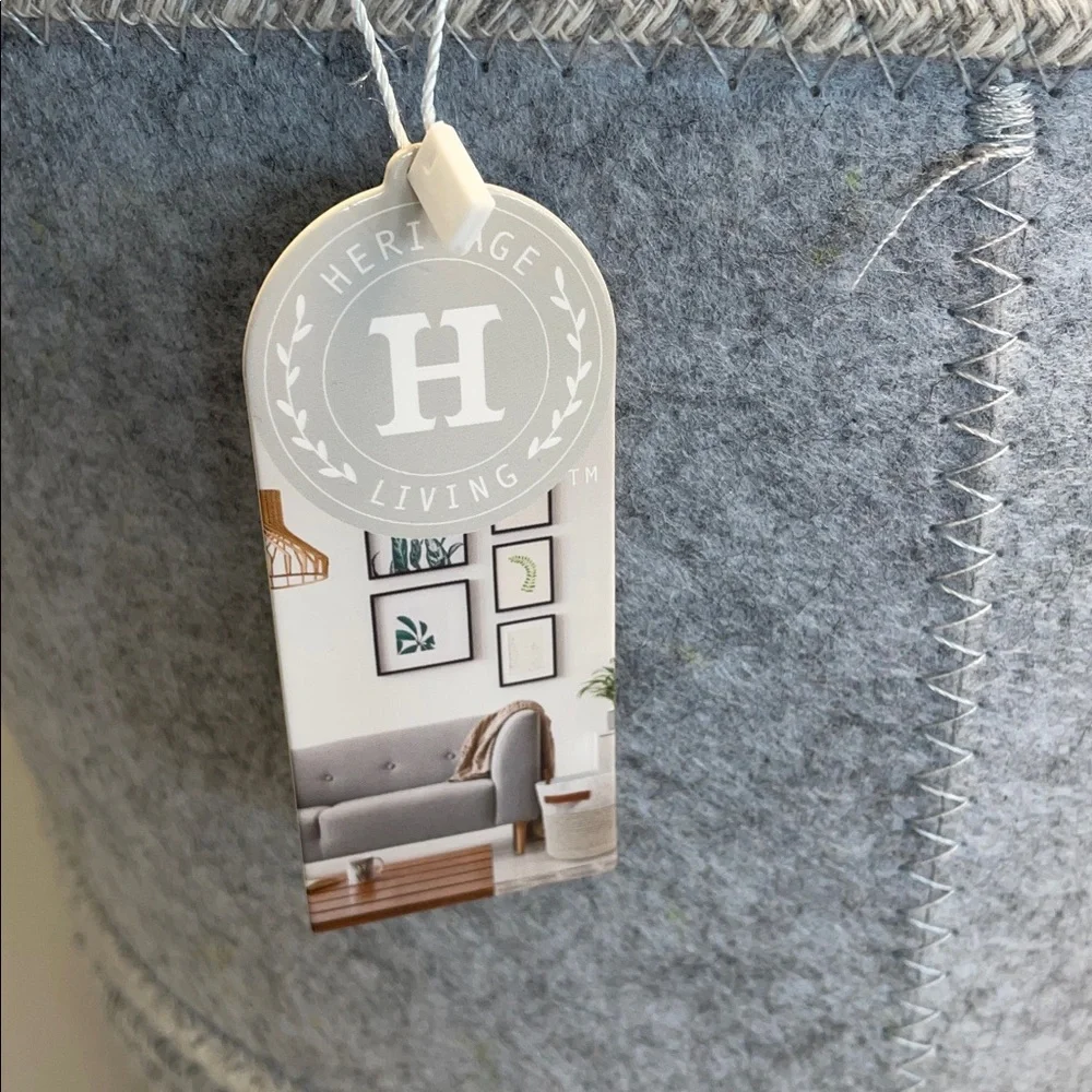 NWT Heritage Living felt storage bucket.